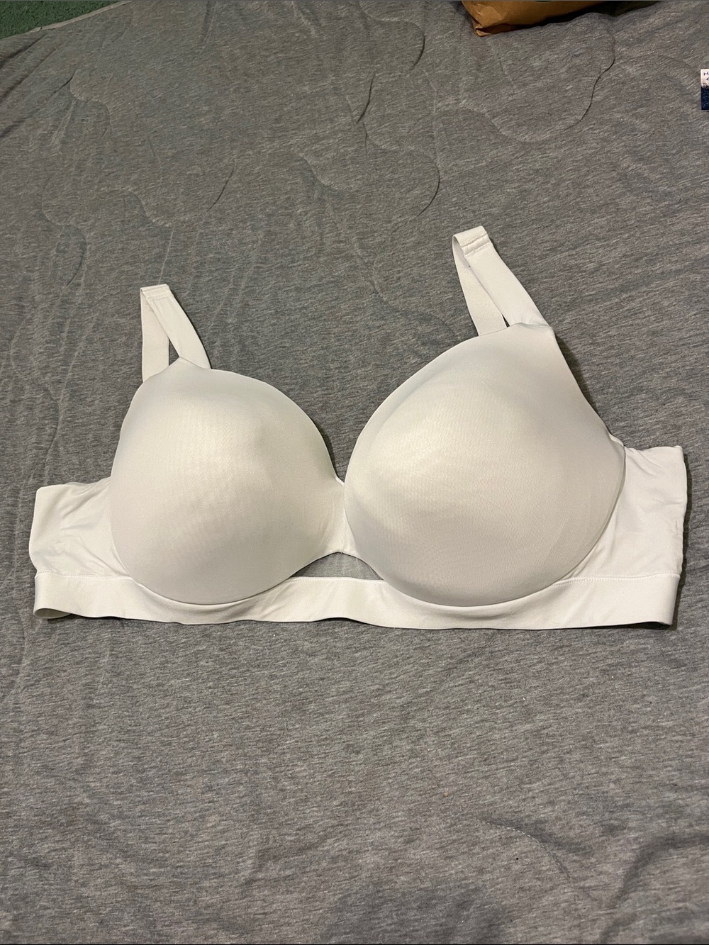 Cacique White Lightly Lined Balconette Bra with Molded Cups 42DDD